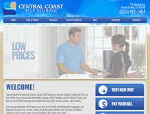 Tablet Screenshot of centralcoastselfstorage.net